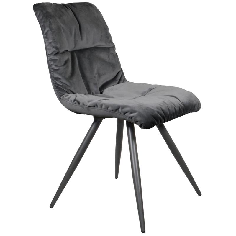 Bath Dining Chair - Dark Grey Velvet