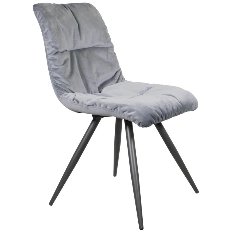 Bath Dining Chair - Light Grey Velvet