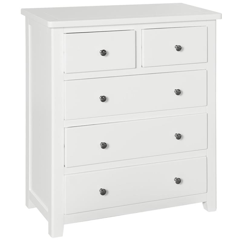 Hemsby Painted 2 + 3 Drawer Chest - White