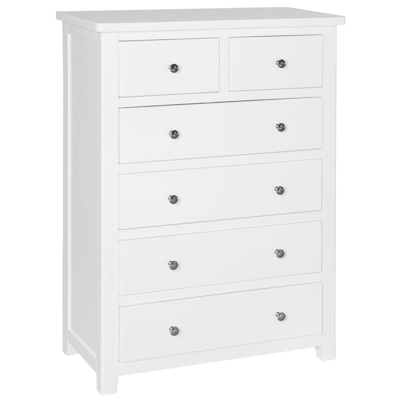 Hemsby Painted 2 + 4 Drawer Chest - White