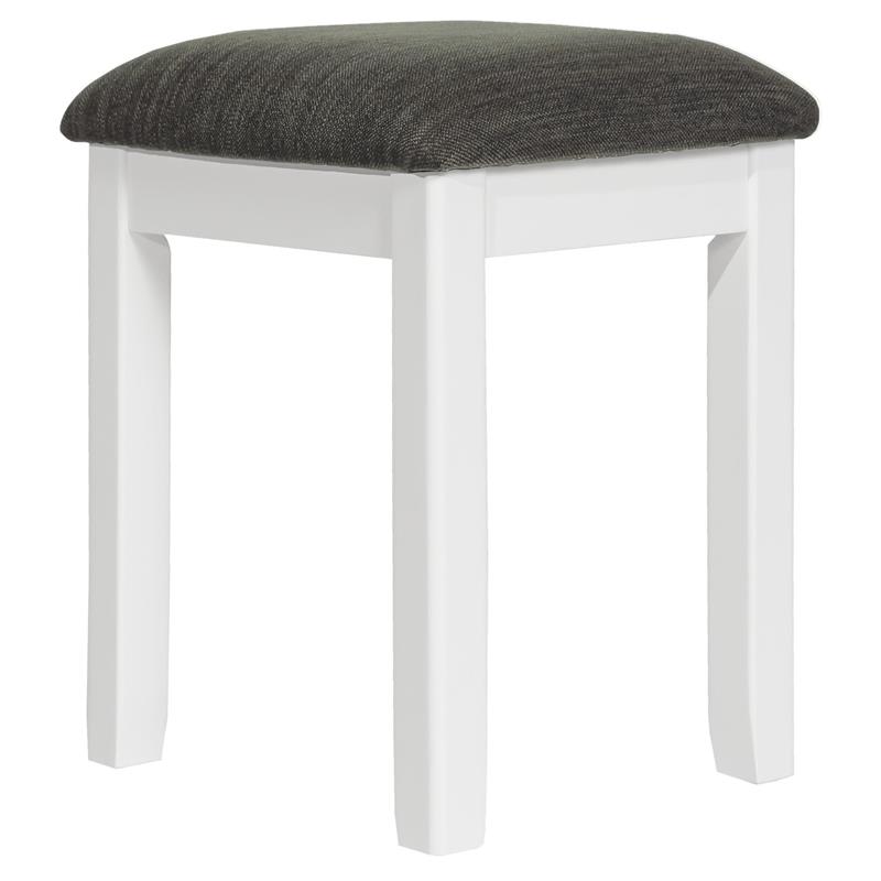 Hemsby Painted Stool - White