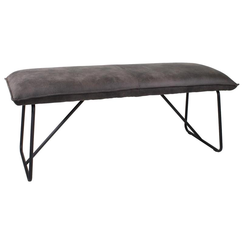 Leicester Standard Bench 116cm - Grey Suede