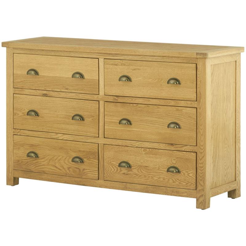 Plumpton 6 Drawer Chest - Oak