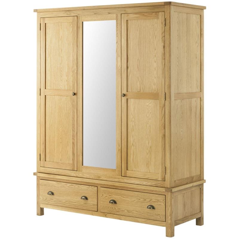 Plumpton Triple Wardrobe - Oak