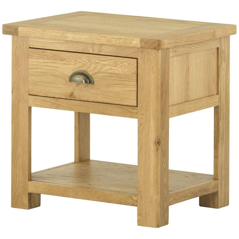 Plumpton Lamp Table with Drawer - Oak