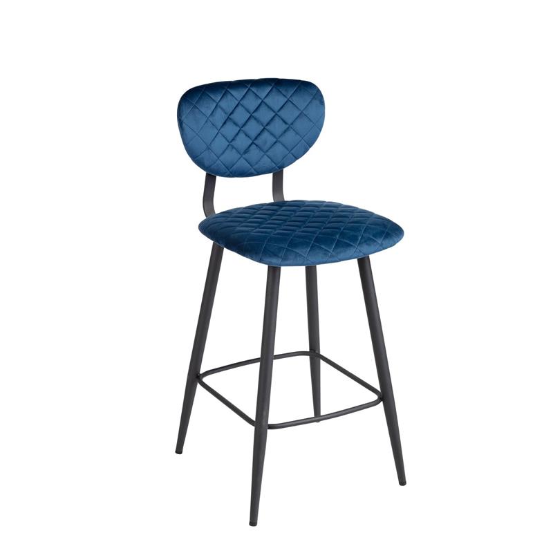 Redcar Bar Stool - Navy Velvet