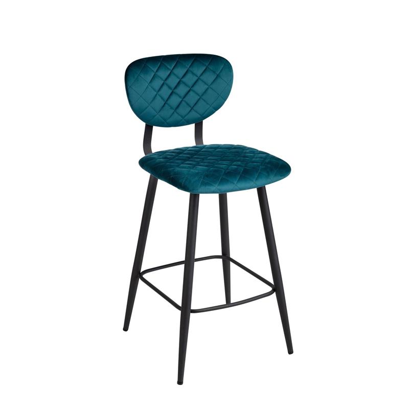 Redcar Bar Stool - Teal Velvet