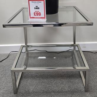 Glass Top Lamp Table