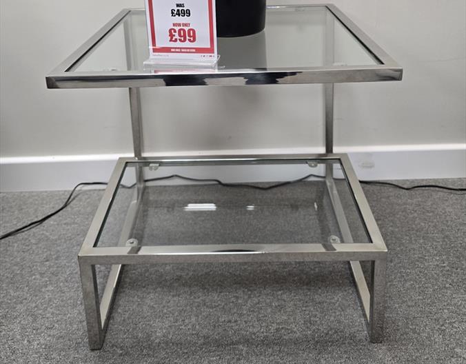 Glass Top Lamp Table