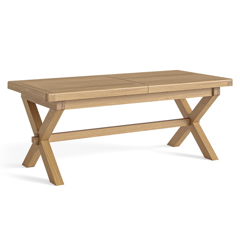 Norfolk Oak Cross Leg Extending Table