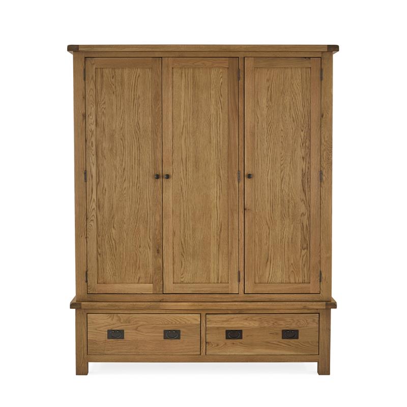 Suffolk Oak Triple Wardrobe