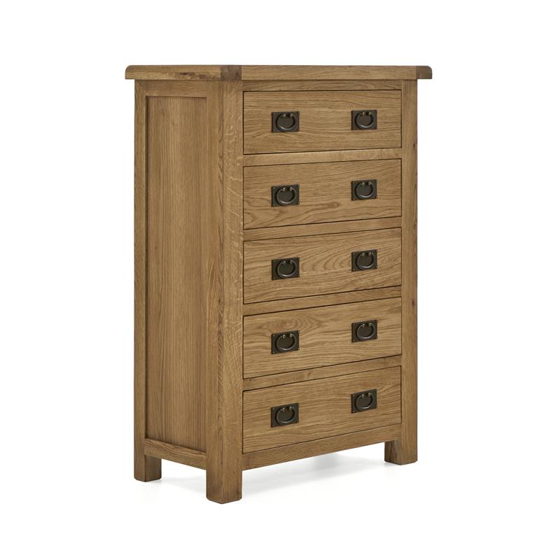 Suffolk Oak Chest 5 Drawer