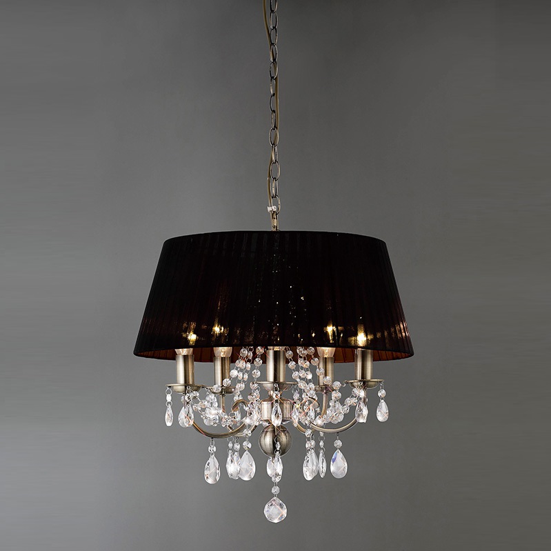 John Doe Lighting Collection Olga Pendant With Black Shade Light