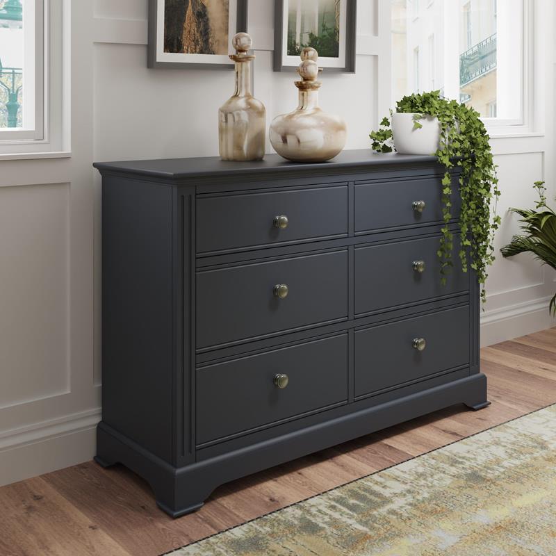 Breckles Midnight Grey 6 Drawer Chest