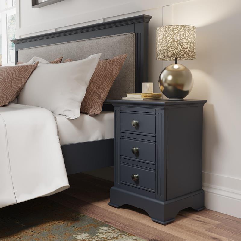 Breckles Midnight Grey Large Bedside