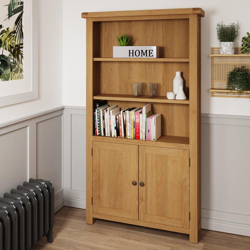 Country Oak Large Bookcase