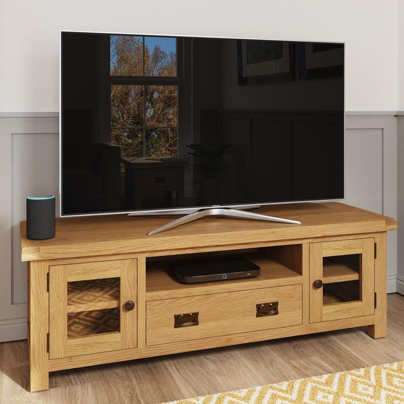 Country Oak Large TV Unit