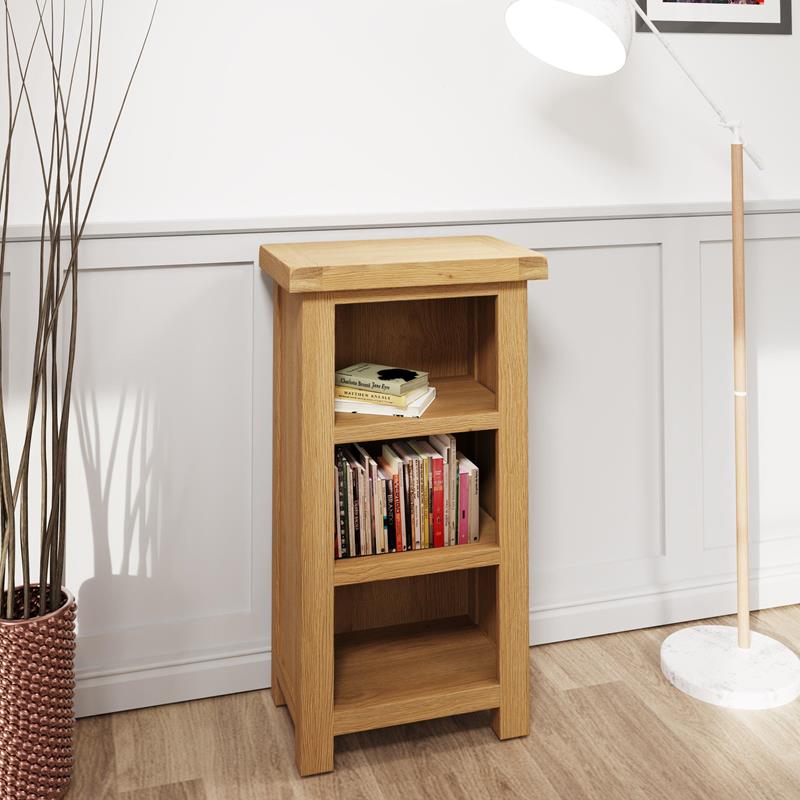 Country Oak Narrow Bookcase