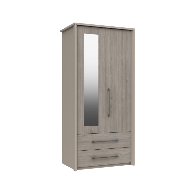 Range 5 2 Door Combi Robe with Mirror