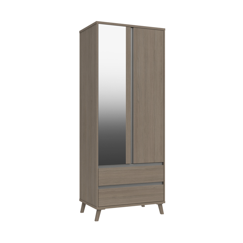 Range 6 2 Door Combi Robe with Mirror