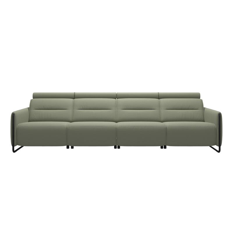 Emily Steel Arm 4 Seater Sofa With Power