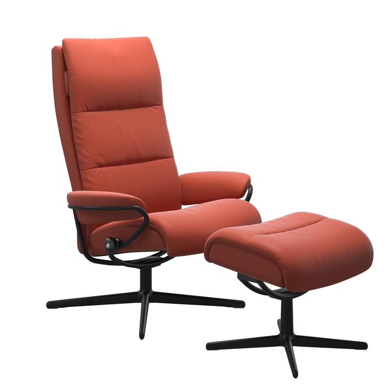 Tokyo High Back Urban Cross Chair With Footstool