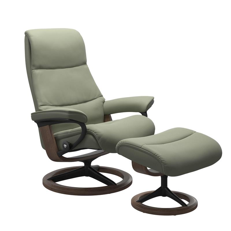 View (L) Signature Chair With Footstool