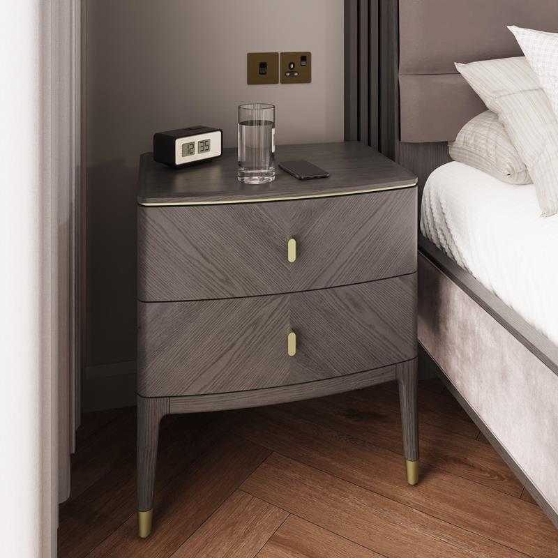 Dilham Bedside Table 2 Drawer - Ebony