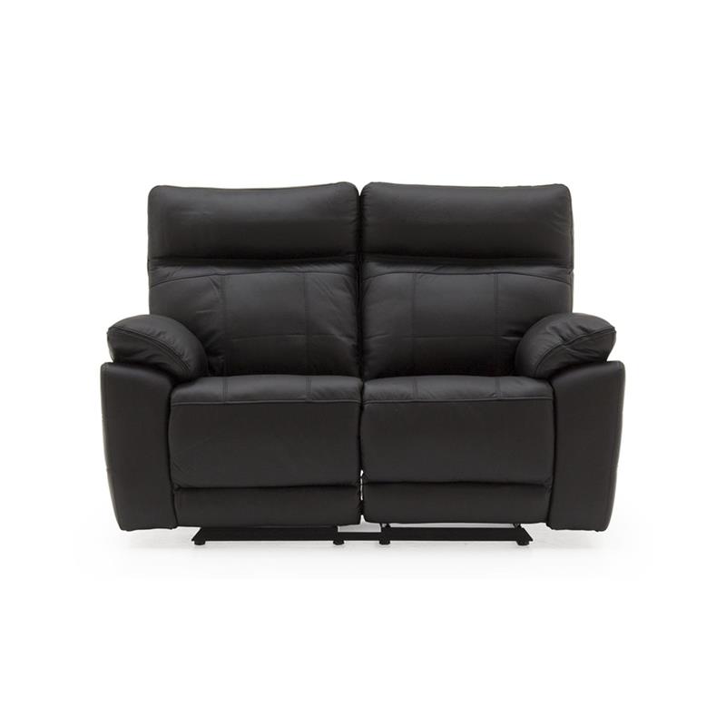 Pakefield 2 Seater Recliner - Black