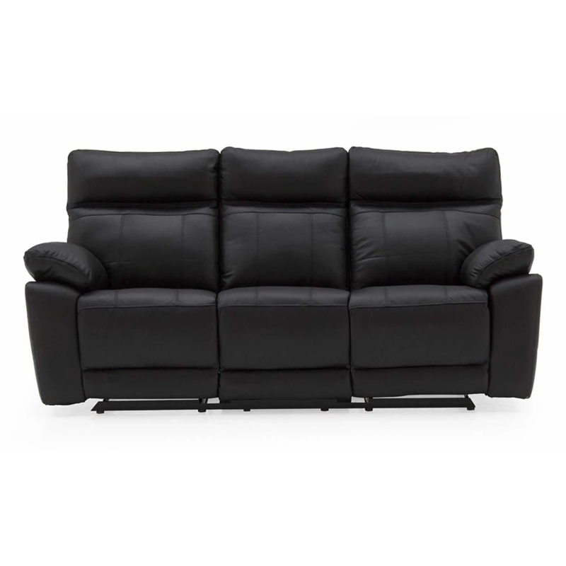 Pakefield 3 Seater Recliner - Black