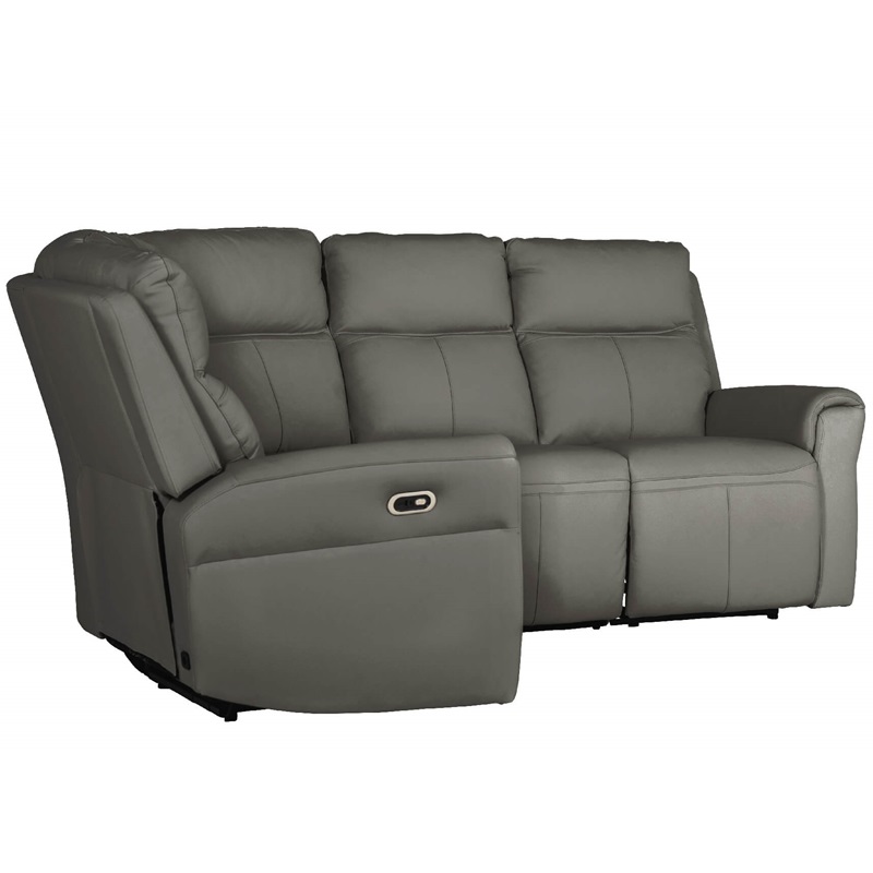 Rushford Corner Group Electric Recliner (4pcs) - Ash Leather