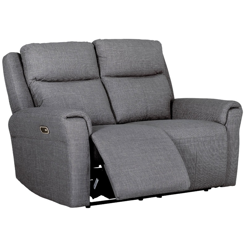 Rushford 2 Seater Electric Recliner - Charcoal Fabric