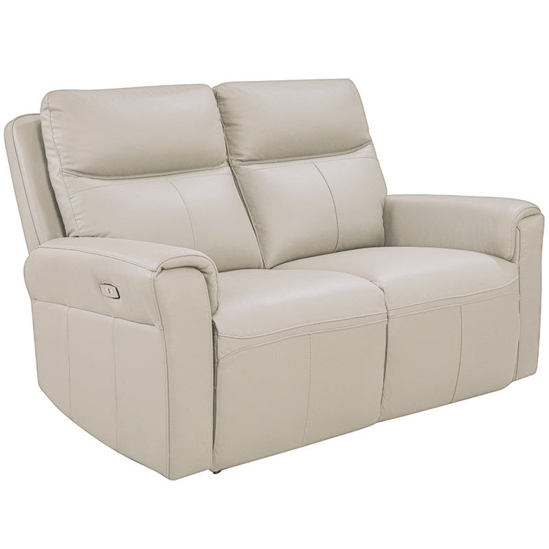Rushford 2 Seater Electric Recliner - Stone Leather