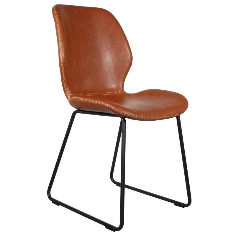 Chester Dining Chair - Brown PU