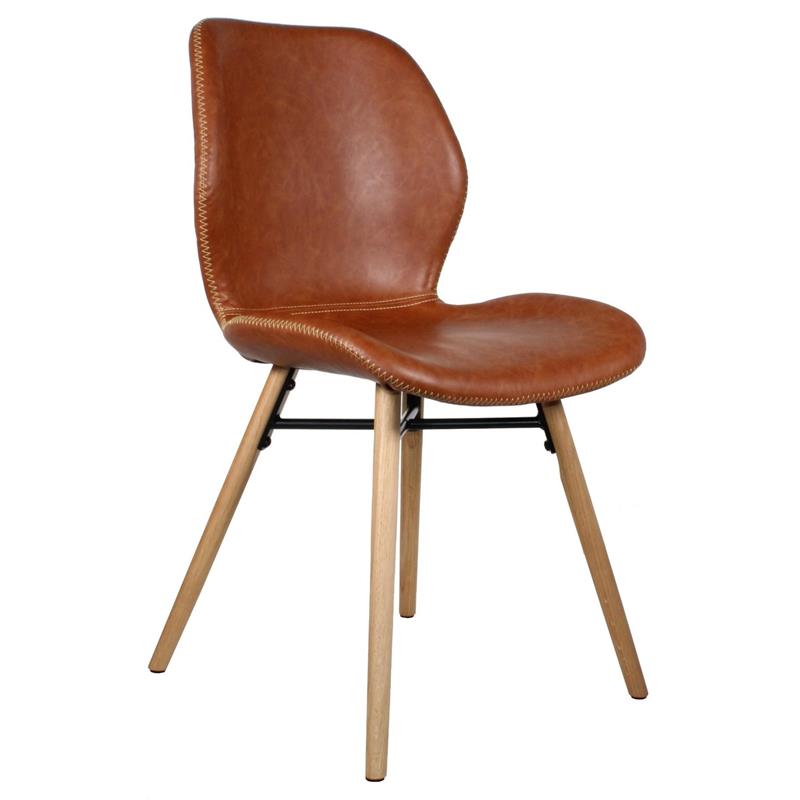Hexham Dining Chair - Brown PU