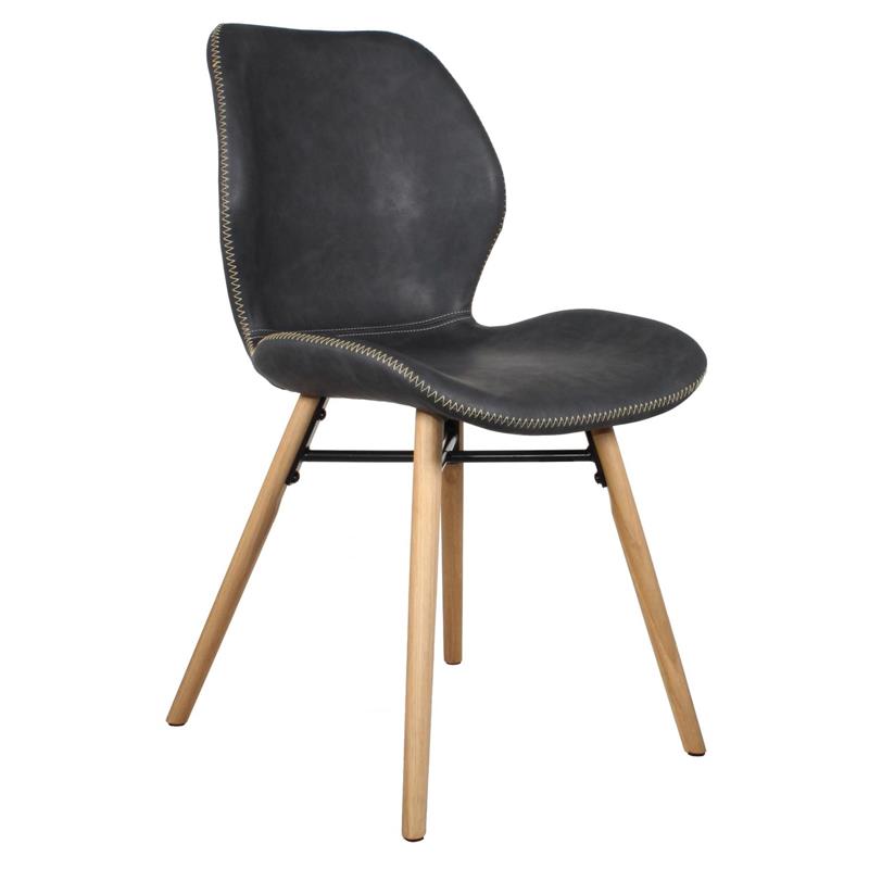 Hexham Dining Chair - Dark Grey PU