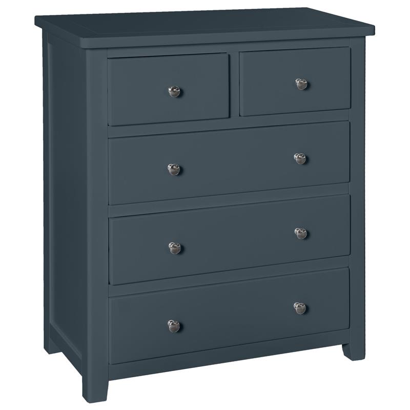 Hemsby Painted 2 + 3 Drawer Chest - Blue