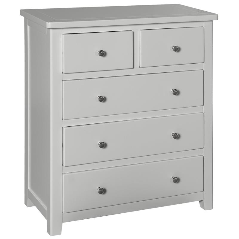 Hemsby Painted 2 + 3 Drawer Chest - Grey
