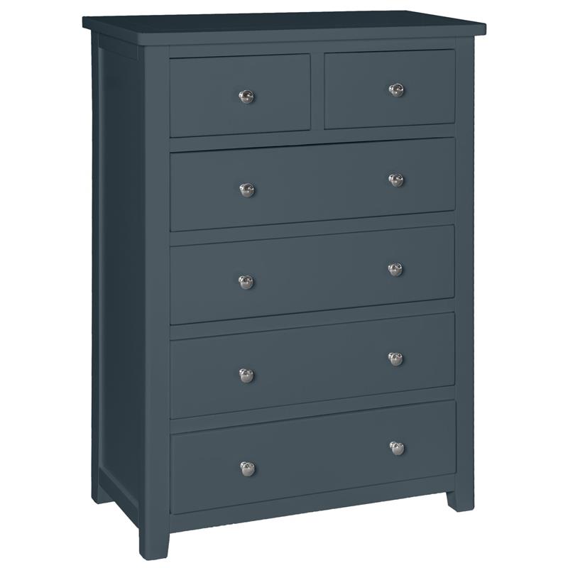 Hemsby Painted 2 + 4 Drawer Chest - Blue