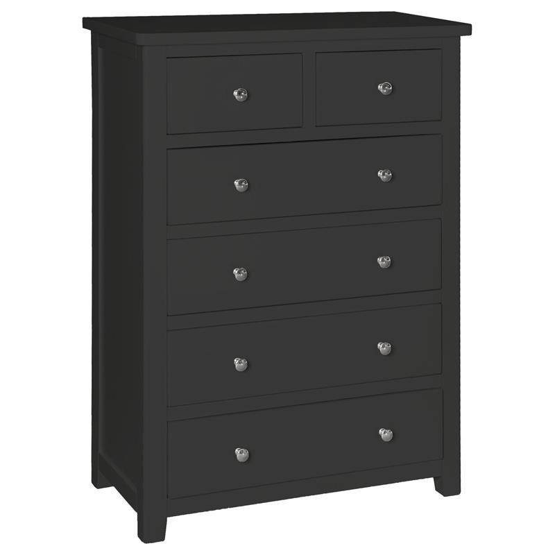 Hemsby Painted 2 + 4 Drawer Chest - Charcoal