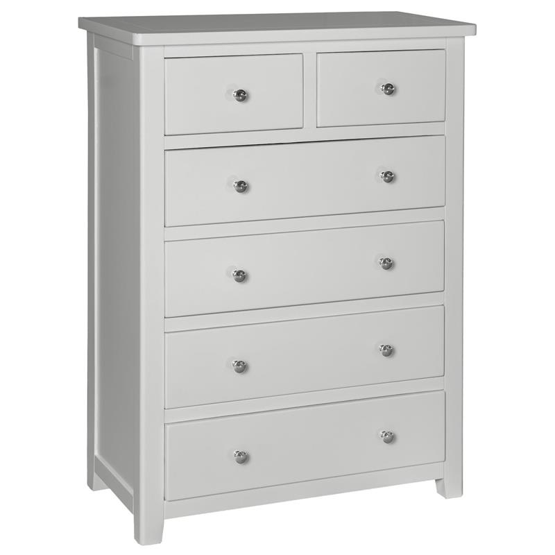 Hemsby Painted 2 + 4 Drawer Chest - Grey