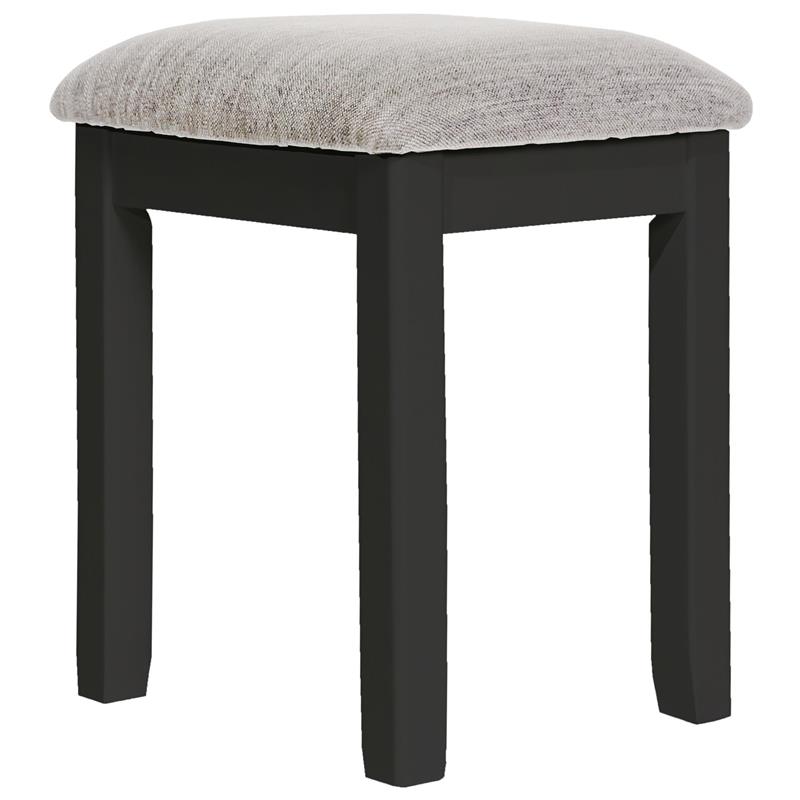 Hemsby Painted Stool - Charcoal