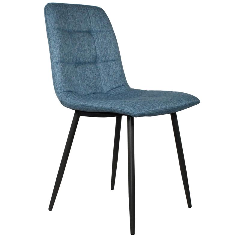 Epsom Dining Chair - Blue (Black leg)