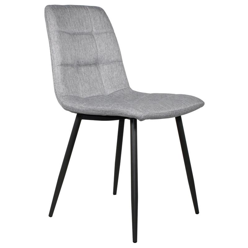 Epsom Dining Chair - Light Grey (Black leg)