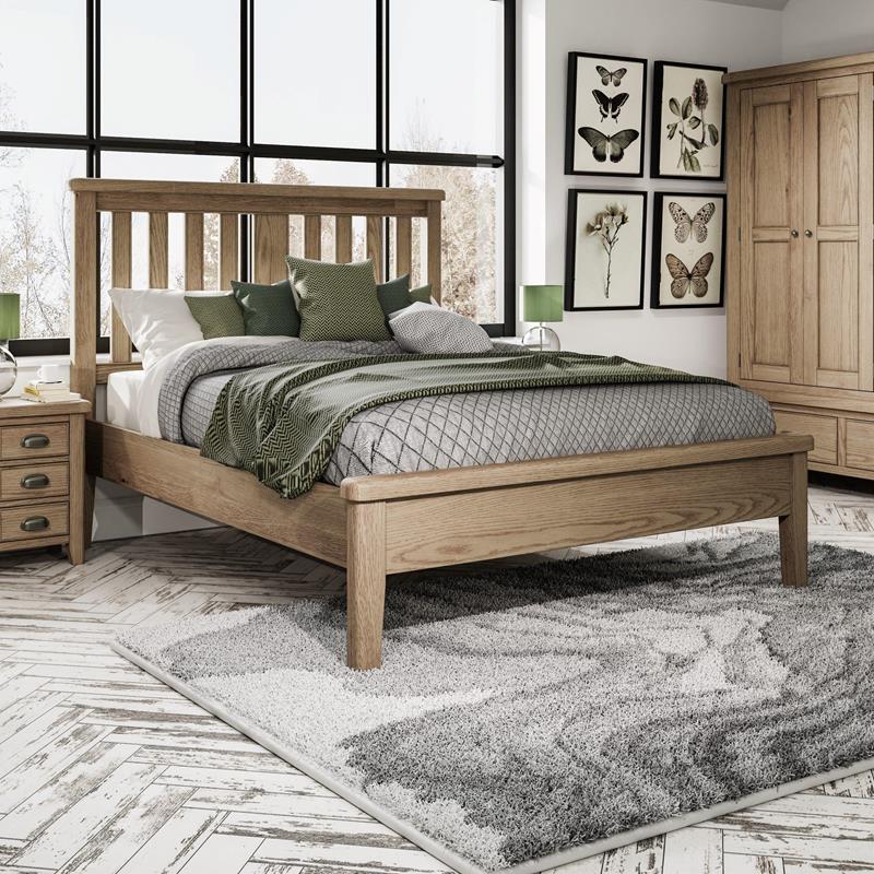 Hamilton 50 Bed with Wooden Headboard and Low Footboard Set