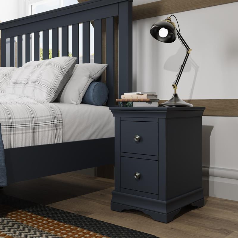 Swanton Midnight Grey Bedside Cabinet