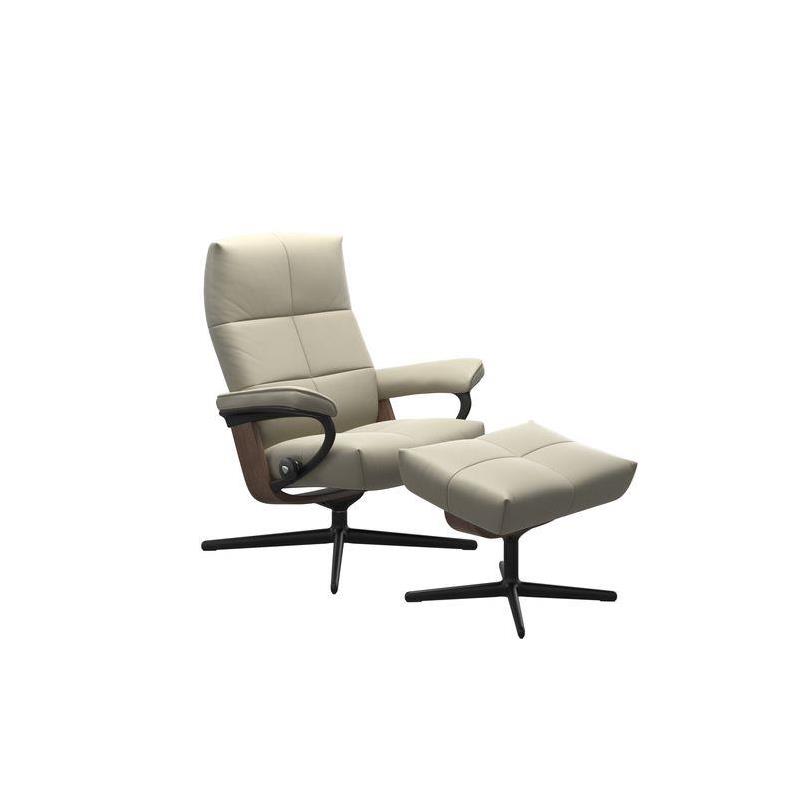 David (L) Cross Chair With Footstool