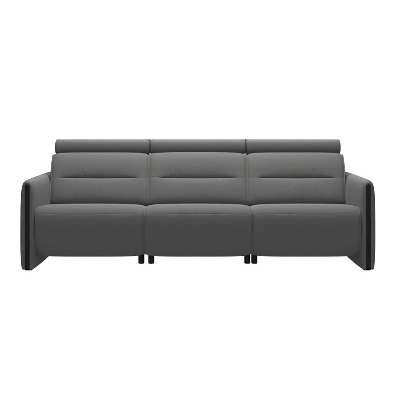 Emily Wood Arm 3 Seater Sofa With Power